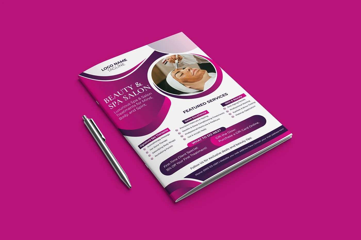 Beauty & Spa Salon Flyer Design Wellness Promotion